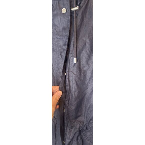 Talbots Women’s Navy Blue Full Zip Up Hooded Lightweight Jacket Sz Petite 10 - Picture 2 of 12